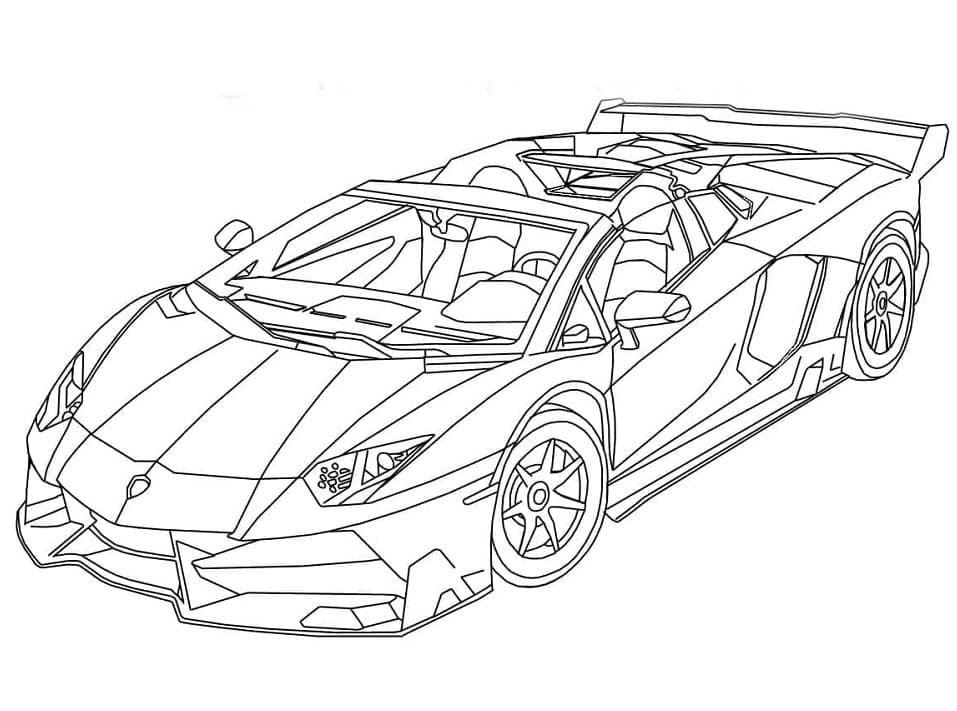 Disegno da colorare: Lamborghini (Trasporti) #174241 - Pagine da Colorare Stampabili Gratuite