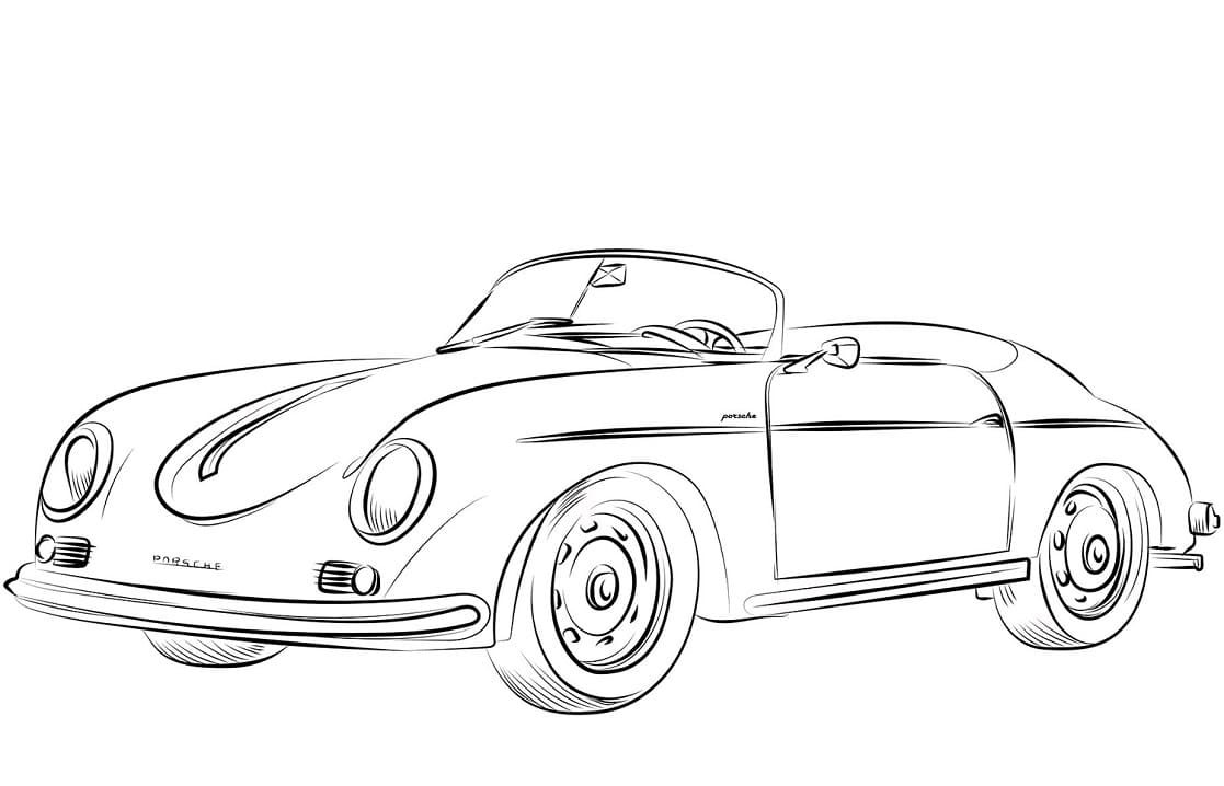 Disegno da colorare: Porsche (Trasporti) #174245 - Pagine da Colorare Stampabili Gratuite