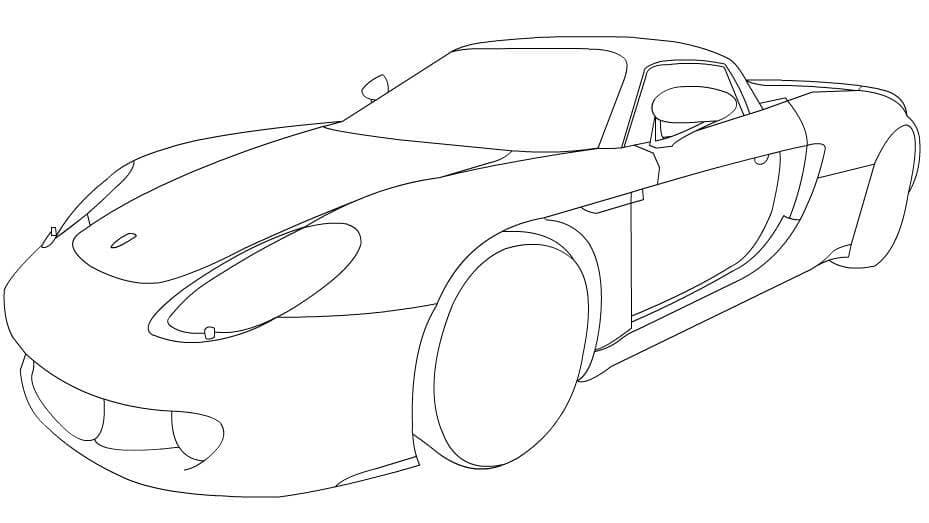 Disegno da colorare: Porsche (Trasporti) #174255 - Pagine da Colorare Stampabili Gratuite