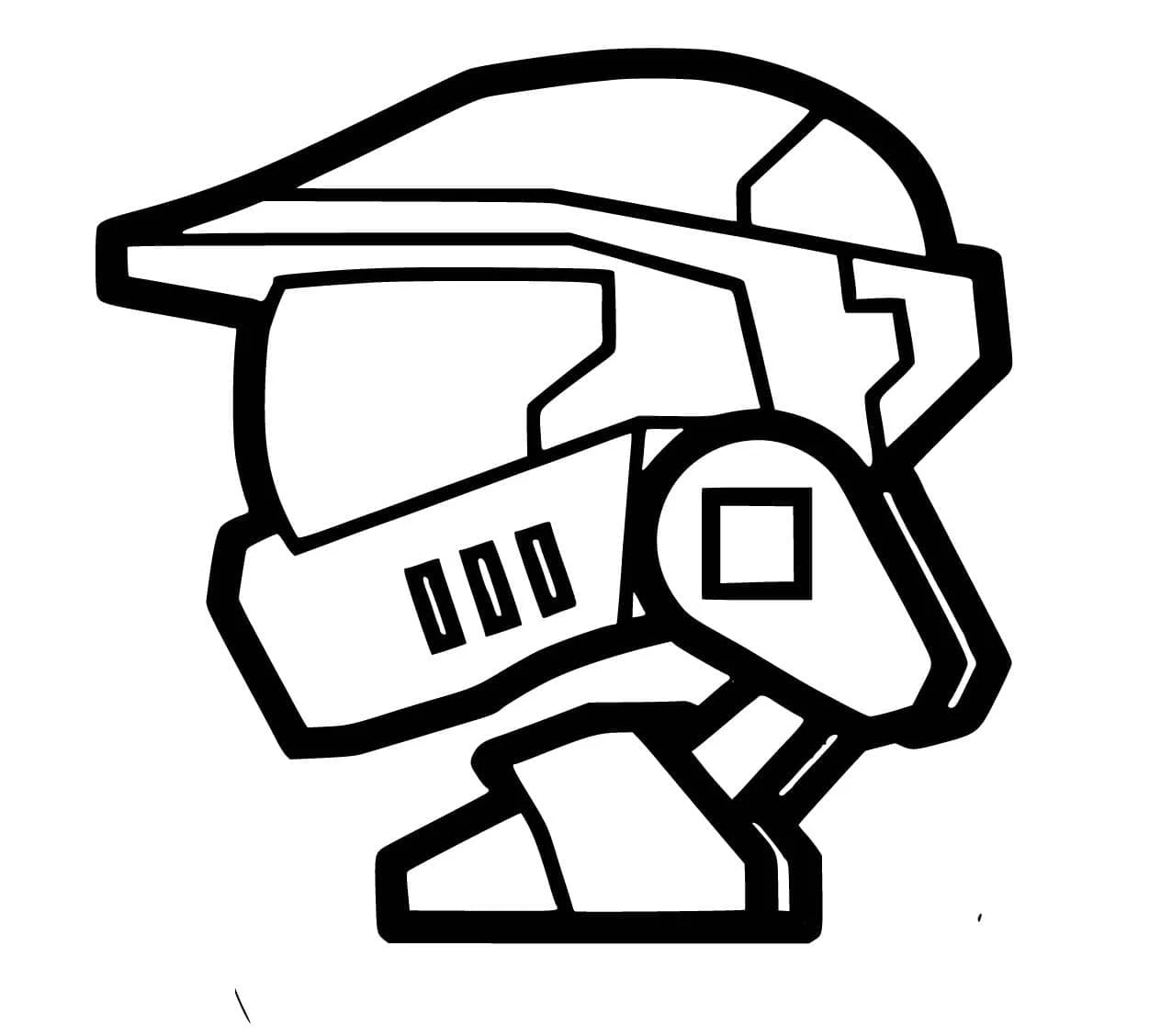 Disegno Casco futuristico visto di profilo da colorare