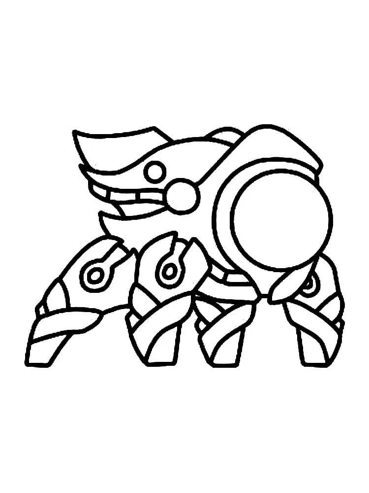 Disegno Creatura robotica in stile Geometry Dash da colorare Disegno Creatura robotica in stile Geometry Dash da colorare