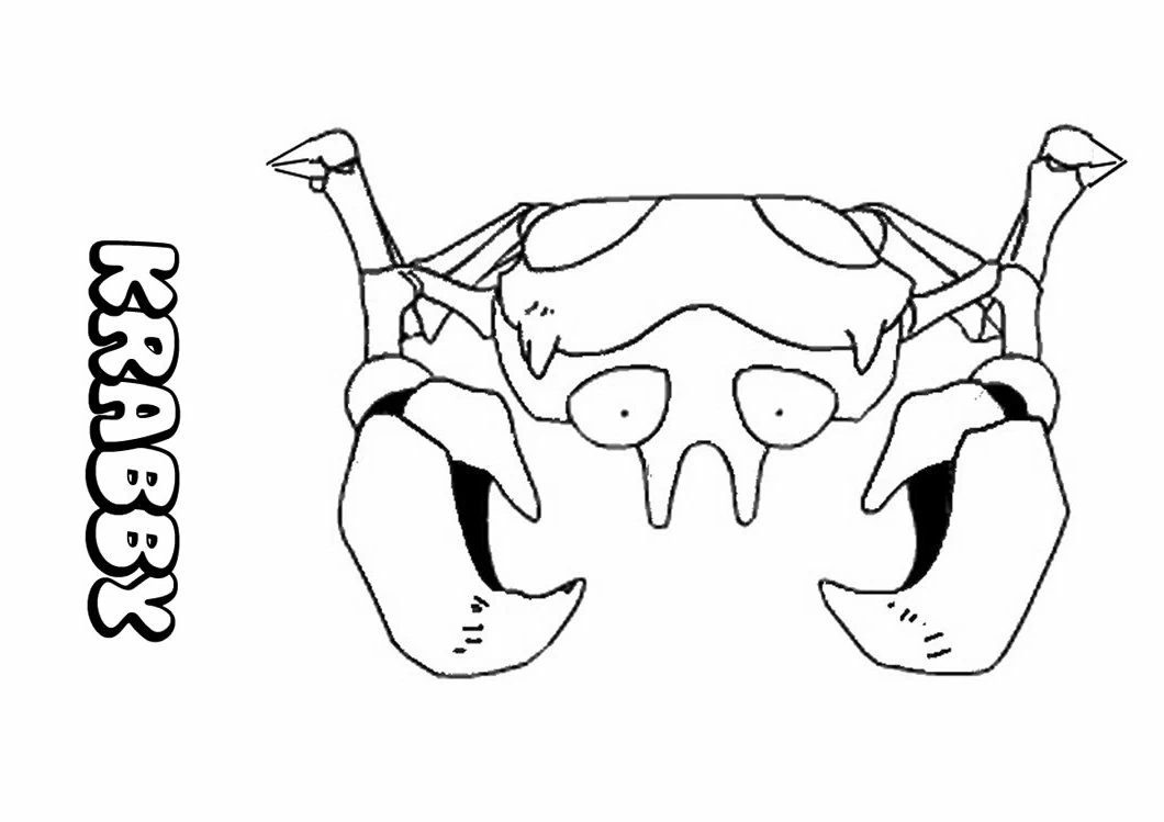 Disegno Krabby con le chele sollevate da colorare Disegno Krabby con le chele sollevate da colorare