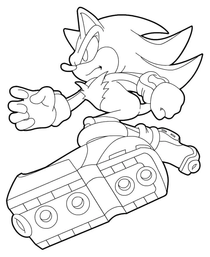 Disegno Shadow su una macchina volante da colorare