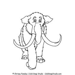 Disegno da colorare: Mammut (Animali Preistorici) #19178 - Pagine da Colorare Stampabili Gratuite