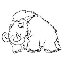 Disegno da colorare: Mammut (Animali Preistorici) #212529 - Pagine da Colorare Stampabili Gratuite