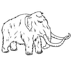 Disegno da colorare: Mammut (Animali Preistorici) #212537 - Pagine da Colorare Stampabili Gratuite