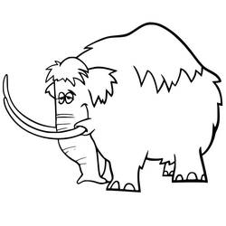 Disegno da colorare: Mammut (Animali Preistorici) #212542 - Pagine da Colorare Stampabili Gratuite