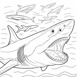 Disegno da colorare: Megalodon (Animali Preistorici) #220722 - Pagine da Colorare Stampabili Gratuite
