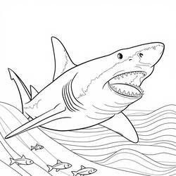 Disegno da colorare: Megalodon (Animali Preistorici) #220724 - Pagine da Colorare Stampabili Gratuite