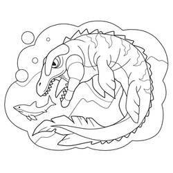 Disegno da colorare: Mosasauro (Animali Preistorici) #218375 - Pagine da Colorare Stampabili Gratuite