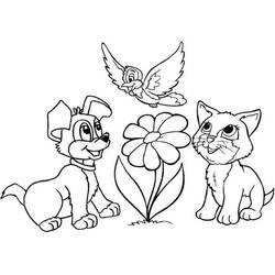 Disegno da colorare: Cane e Gatto (Animali) #211061 - Pagine da Colorare Stampabili Gratuite