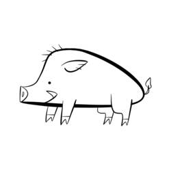 Disegni da colorare: Cinghiale - Pagine da Colorare Stampabili Gratuite