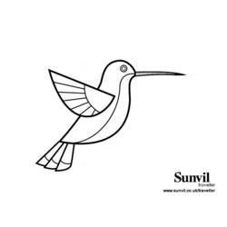 Disegno da colorare: Colibrì (Animali) #3792 - Pagine da Colorare Stampabili Gratuite