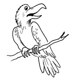 Disegni da colorare: Corvo - Pagine da Colorare Stampabili Gratuite