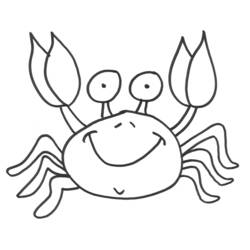 Disegno da colorare: Granchio (Animali) #4580 - Pagine da Colorare Stampabili Gratuite