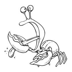 Disegno da colorare: Granchio (Animali) #4695 - Pagine da Colorare Stampabili Gratuite