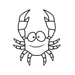 Disegno da colorare: Granchio (Animali) #4752 - Pagine da Colorare Stampabili Gratuite