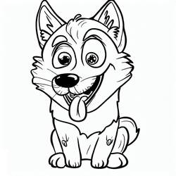 Disegno da colorare: Husky (Animali) #189107 - Pagine da Colorare Stampabili Gratuite