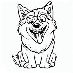 Disegno da colorare: Husky (Animali) #189108 - Pagine da Colorare Stampabili Gratuite