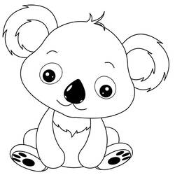 Disegni da colorare: Koala - Pagine da Colorare Stampabili Gratuite