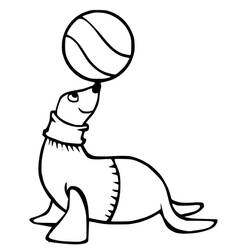 Disegno da colorare: Leone Marino (Animali) #192533 - Pagine da Colorare Stampabili Gratuite