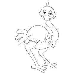 Disegno da colorare: Struzzo (Animali) #204545 - Pagine da Colorare Stampabili Gratuite