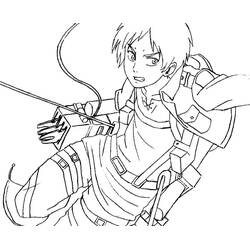 Disegno da colorare: Eren Yeager (Anime e Manga) #191754 - Pagine da Colorare Stampabili Gratuite