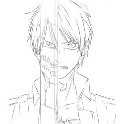 Disegno da colorare: Eren Yeager (Anime e Manga) #191766 - Pagine da Colorare Stampabili Gratuite