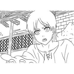 Disegno da colorare: Eren Yeager (Anime e Manga) #191772 - Pagine da Colorare Stampabili Gratuite