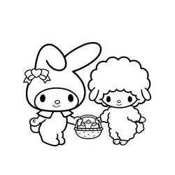 Disegno da colorare: My Melody (Anime e Manga) #219995 - Pagine da Colorare Stampabili Gratuite