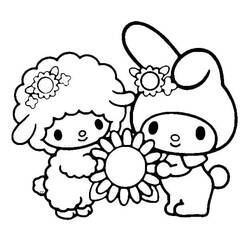 Disegno da colorare: My Melody (Anime e Manga) #220007 - Pagine da Colorare Stampabili Gratuite