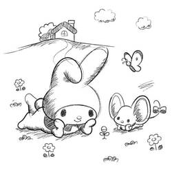 Disegno da colorare: My Melody (Anime e Manga) #220025 - Pagine da Colorare Stampabili Gratuite
