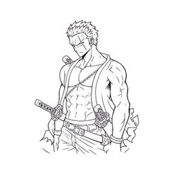 Disegno da colorare: Roronoa Zoro (Anime e Manga) #218182 - Pagine da Colorare Stampabili Gratuite
