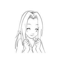 Disegni da colorare: Sakura Haruno - Pagine da Colorare Stampabili Gratuite