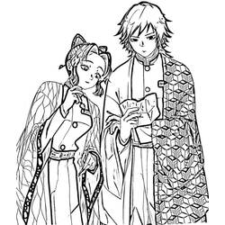 Disegno da colorare: Shinobu Kocho (Anime e Manga) #219311 - Pagine da Colorare Stampabili Gratuite