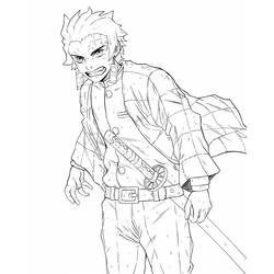 Disegno da colorare: Tanjiro (Anime e Manga) #213479 - Pagine da Colorare Stampabili Gratuite