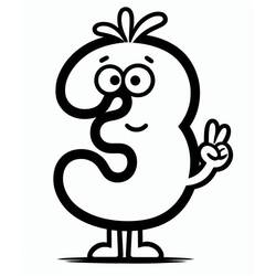 Disegno da colorare: Numero 3 (Apprendimento e Educazione) #221333 - Pagine da Colorare Stampabili Gratuite