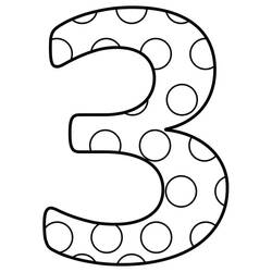 Disegno da colorare: Numero 3 (Apprendimento e Educazione) #221348 - Pagine da Colorare Stampabili Gratuite