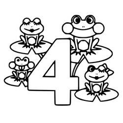 Disegno da colorare: Numero 4 (Apprendimento e Educazione) #221362 - Pagine da Colorare Stampabili Gratuite