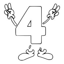 Disegno da colorare: Numero 4 (Apprendimento e Educazione) #221366 - Pagine da Colorare Stampabili Gratuite