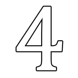 Disegno da colorare: Numero 4 (Apprendimento e Educazione) #221374 - Pagine da Colorare Stampabili Gratuite