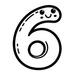 Disegno da colorare: Numero 6 (Apprendimento e Educazione) #221410 - Pagine da Colorare Stampabili Gratuite