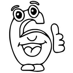 Disegno da colorare: Numero 6 (Apprendimento e Educazione) #221413 - Pagine da Colorare Stampabili Gratuite