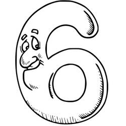 Disegno da colorare: Numero 6 (Apprendimento e Educazione) #221417 - Pagine da Colorare Stampabili Gratuite