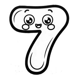 Disegni da colorare: Numero 7 - Pagine da Colorare Stampabili Gratuite