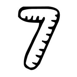 Disegno da colorare: Numero 7 (Apprendimento e Educazione) #221438 - Pagine da Colorare Stampabili Gratuite