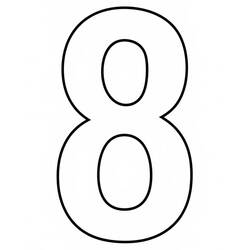 Disegno da colorare: Numero 8 (Apprendimento e Educazione) #221455 - Pagine da Colorare Stampabili Gratuite