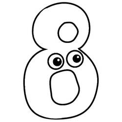 Disegno da colorare: Numero 8 (Apprendimento e Educazione) #221466 - Pagine da Colorare Stampabili Gratuite