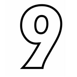 Disegno da colorare: Numero 9 (Apprendimento e Educazione) #221497 - Pagine da Colorare Stampabili Gratuite