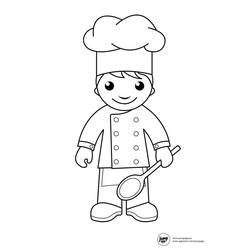 Disegni da colorare: Cuoco - Pagine da Colorare Stampabili Gratuite